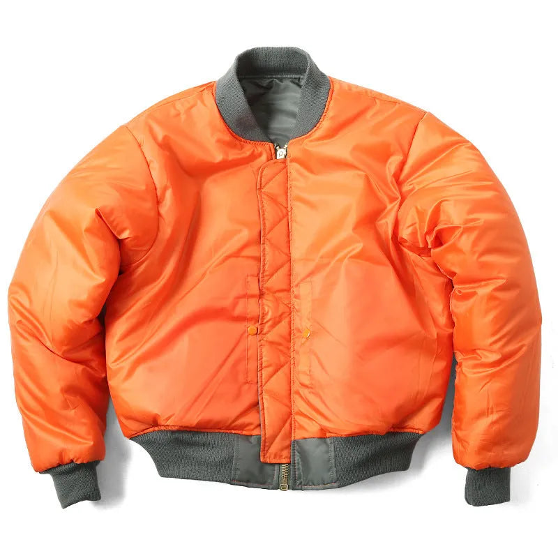 Men's American workwear style loose fit cotton-padded jacket in Army Green colour