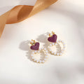 Geometric brass ear clips for non-pierced ears with retro office styling