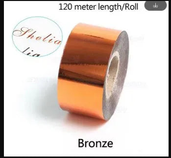 Roll of electrochemical aluminium hot foil stamping paper for leather and plastic branding
