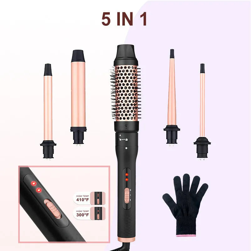 Three-tube water wave hair curler styling appliance on white background