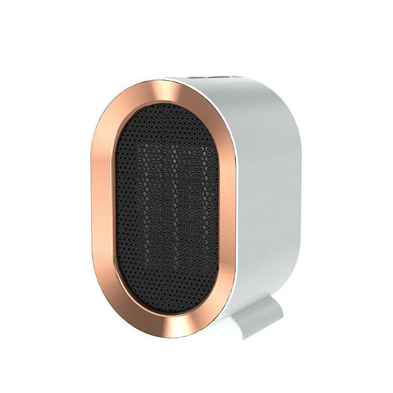Portable desktop electric heater with PTC ceramic heating element in choice of colours