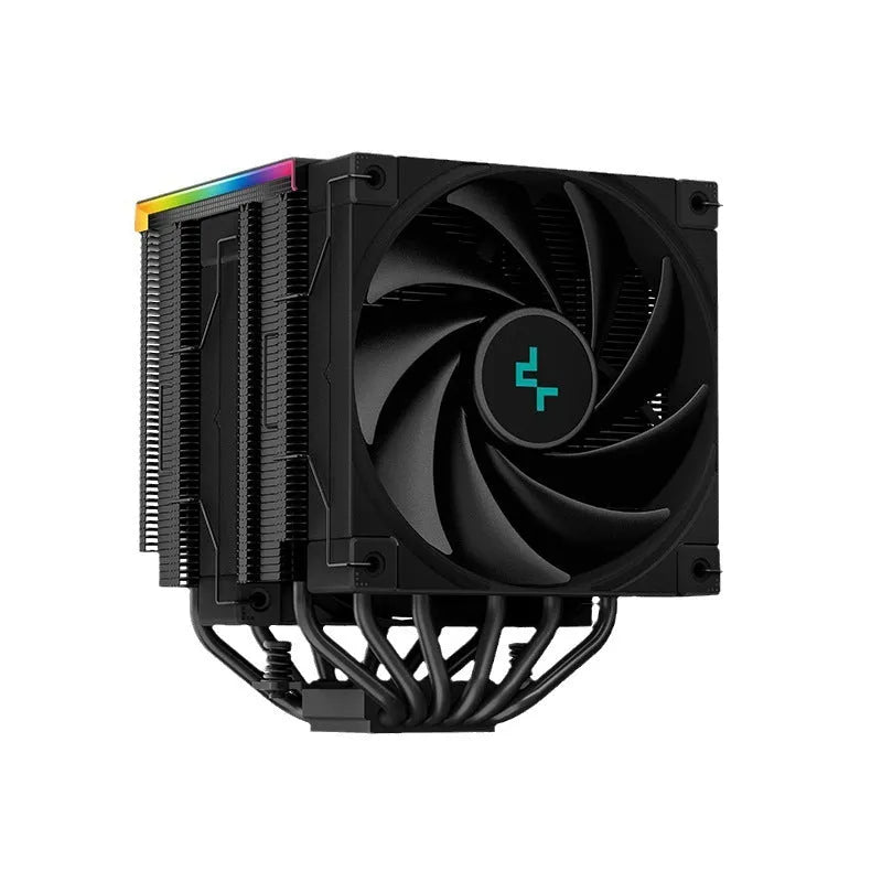 Deepcool AK-Series dual tower CPU air cooler with digital display and 120mm fan