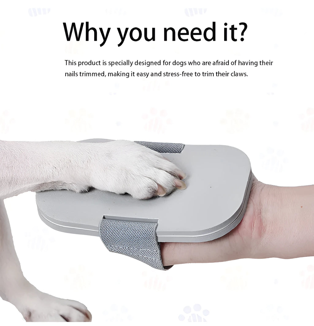 Grey detachable dog nail file with claw grinder and scraper for cats and dogs, EVA polyester, 16cm x 14cm