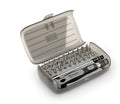 32 in 1 screwdriver set with bits displayed in a box, showing PH1 bit and 50mm shaft.