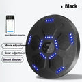 Black wall-mounted smart music boxing machine reaction target with matching black gloves.