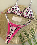 Women's printed bikini swimsuit in briefs style with quick-dry fabric.