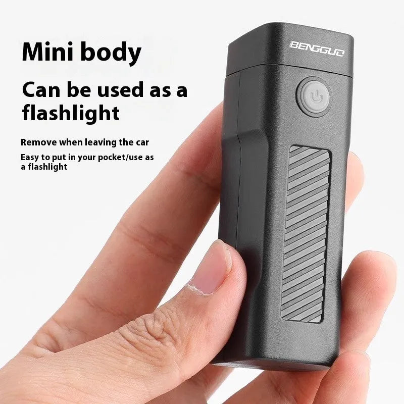 Bicycle headlight with USB charging port and quick release strap bracket