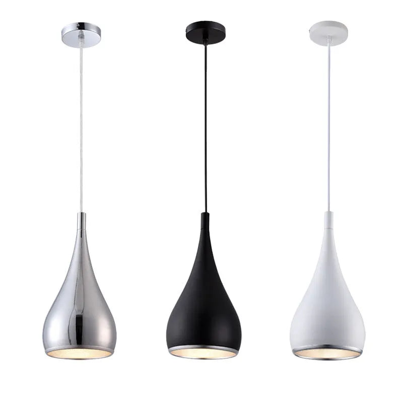 Iron minimalist chandelier in black finish with three head configuration for bedroom or living room lighting