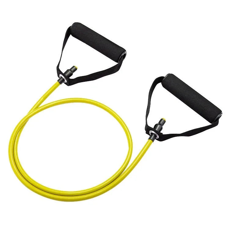 Adjustable chest expander with tension ropes in five colour options representing different resistance levels