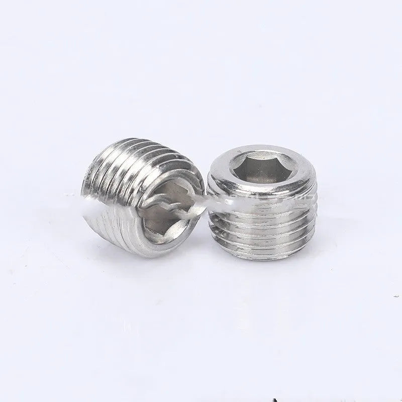 Stainless steel bulkhead hexagonal pipe plug with 3/8 inch thread specification