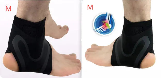 Left and right foot ankle support for sports recovery in sizes M, L, XL based on shoe size