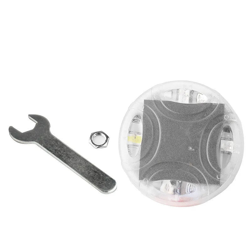 Solar-powered colourful LED decorative valve light for car or motorcycle wheel hubs