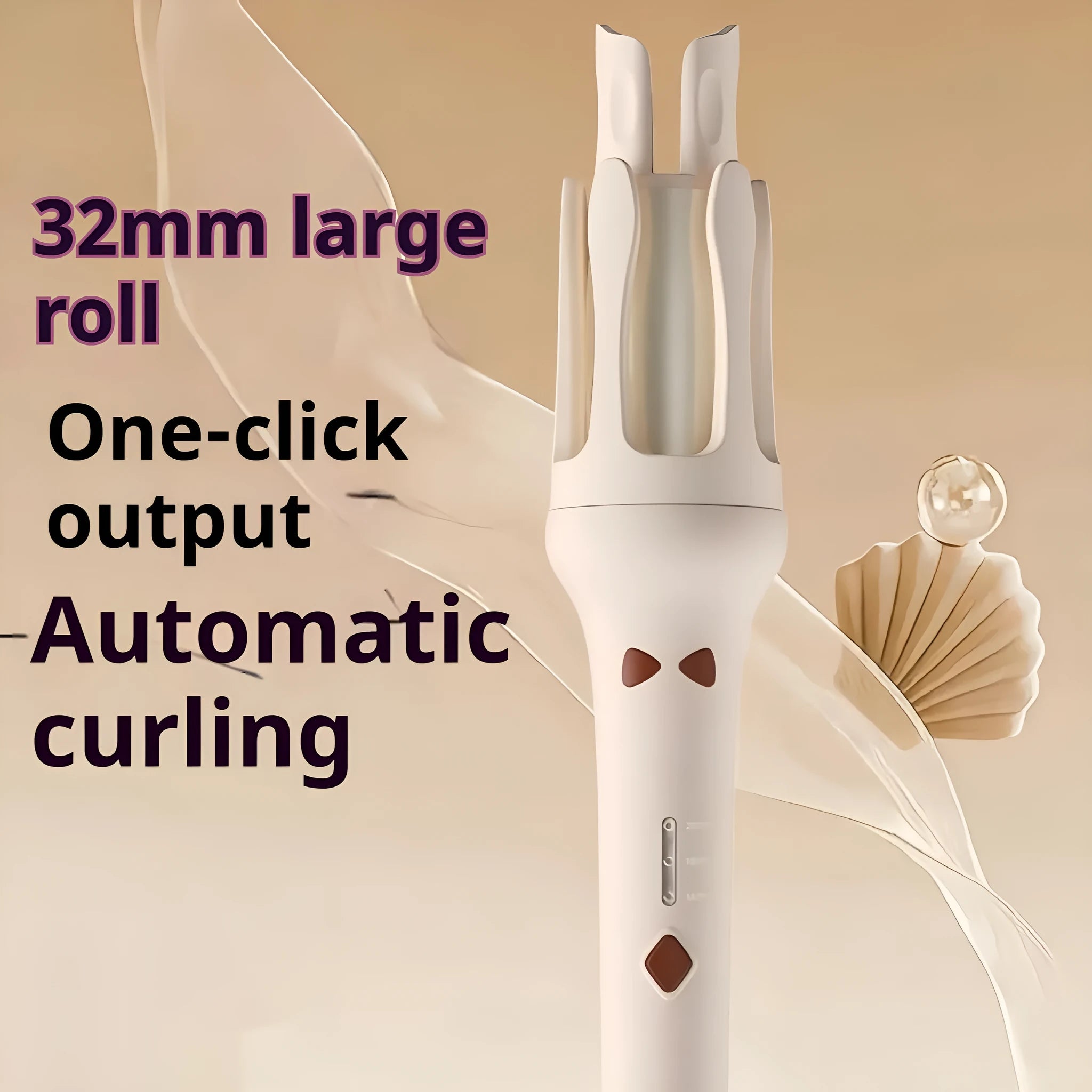 Automatic hair curler with 32mm barrel in white and Chigo colour options