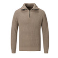 Men's slim fit solid colour pullover sweater for autumn and winter leisure wear