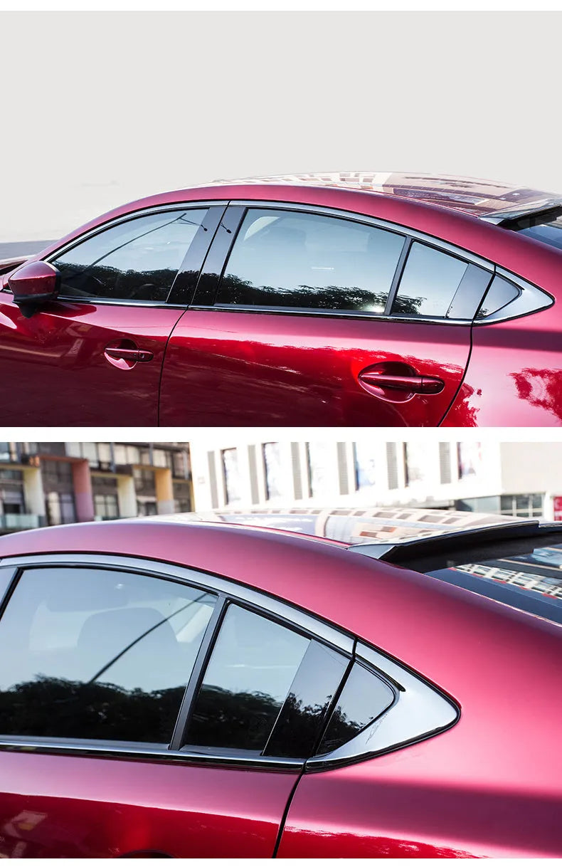 Stainless steel black titanium window trim strip with self-adhesive backing for window moulding applications