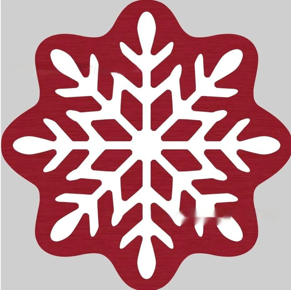 Round Christmas-themed polyester carpet rug with festive printed design
