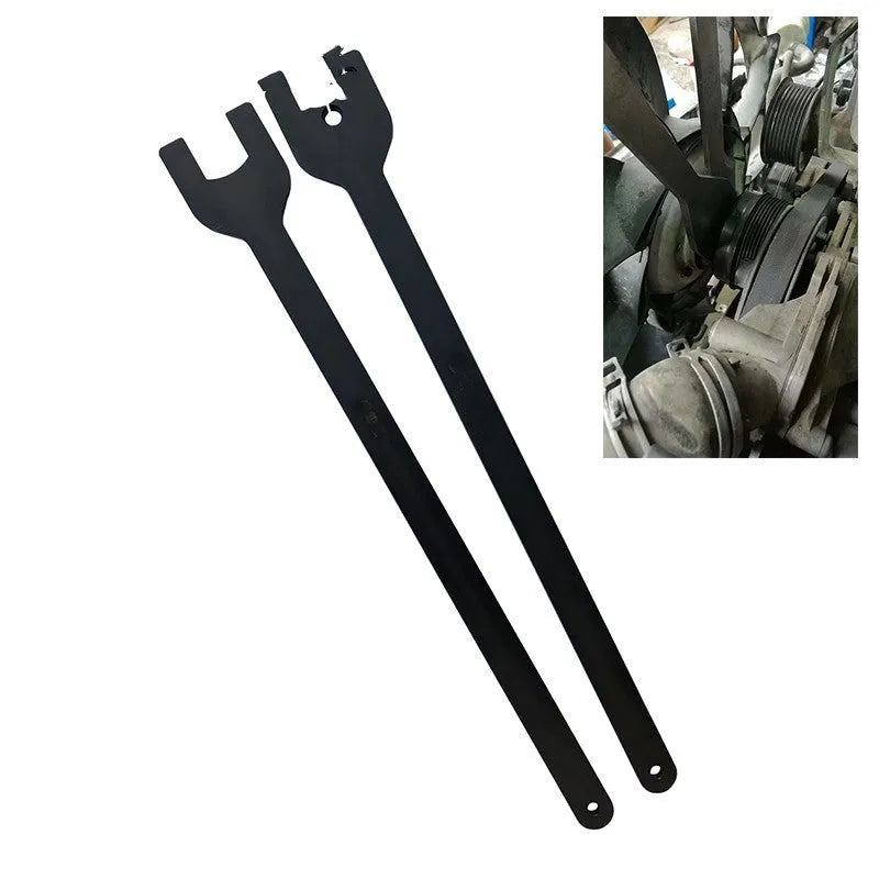 Land Rover fan wrench set showing 36mm and 40mm alloy steel tools for automotive repair