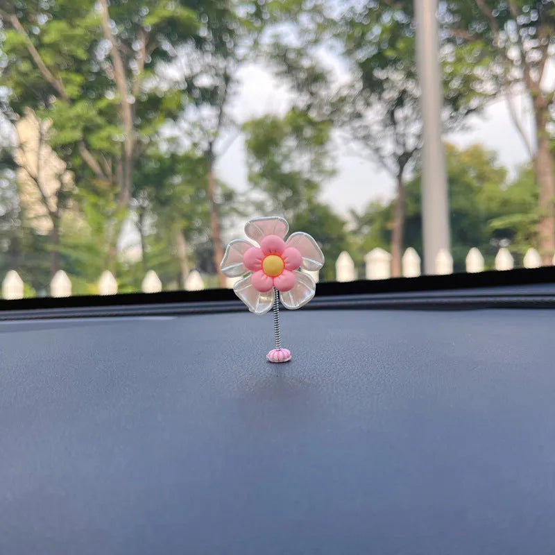 Plastic car interior swing decoration ornament in multiple colour options