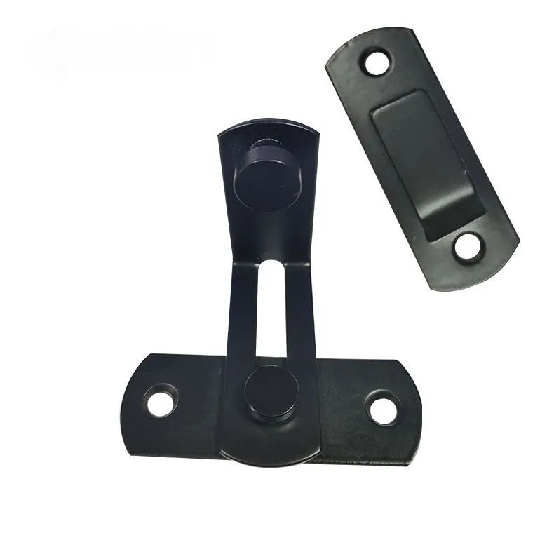 Industrial sliding door hasp lock for barn doors with black carbon steel or stainless steel shackle