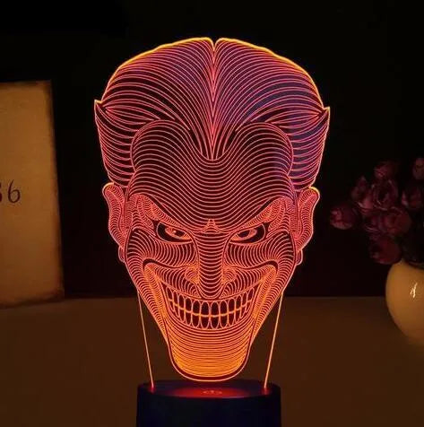 USB-powered 3D LED lamp with seven colour options and touch control on acrylic base