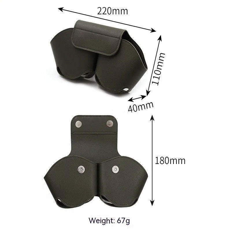 AirPods Max protective leather case in black, red, white, green, and blue colour options