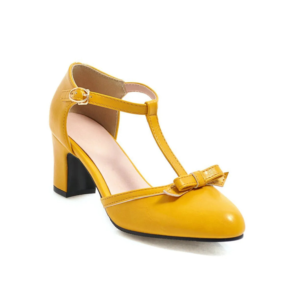 Women's apricot sandals with chunky block heel and adjustable buckle strap