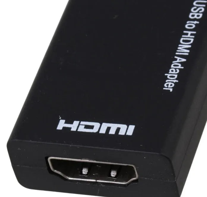 Black DisplayPort Micro USB to HDMI adapter cable with 12cm length