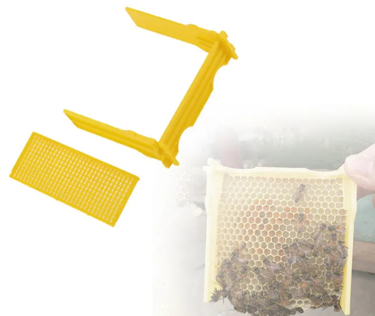 Three white EPS foam mini delivery boxes for beehive queen rearing.
