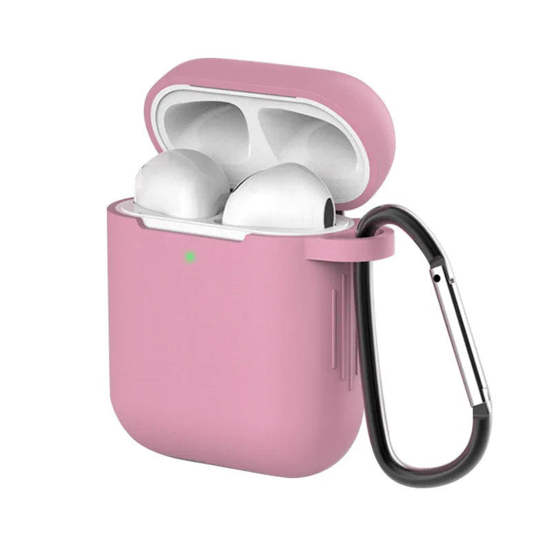 Silicone protective case cover for Apple AirPods 1st and 2nd generation in multiple colours