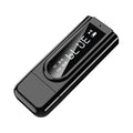 Black USB car FM Bluetooth receiver and MP3 transmitter for wireless music streaming