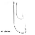 Multi-specification stainless steel sea fishing hooks for ocean boat fishing in alloy material.