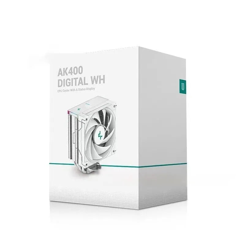 Deepcool AK-Series dual tower CPU air cooler with digital display and 120mm fan