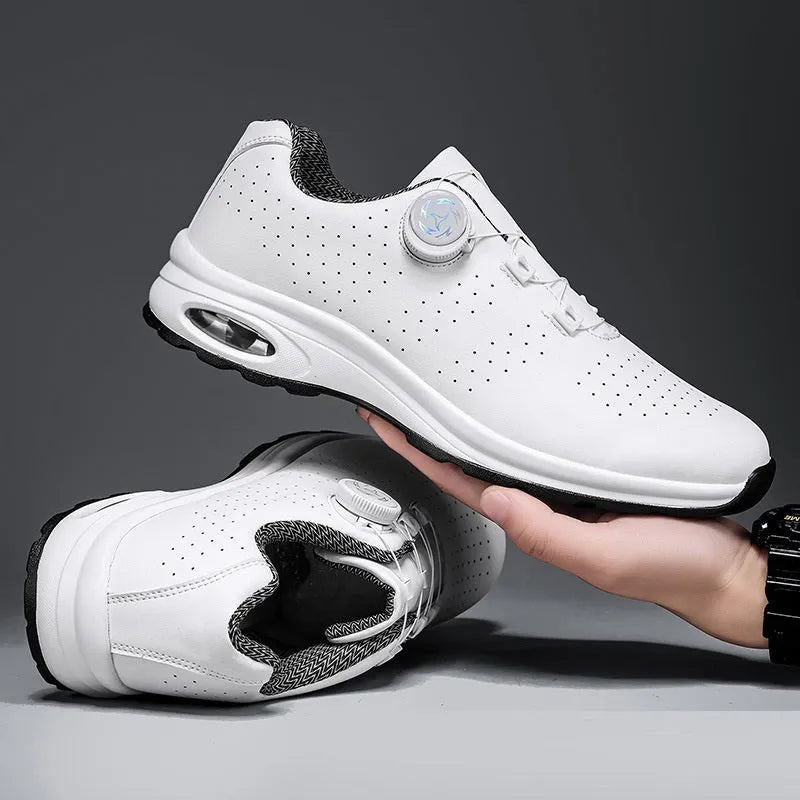 Women's black and white mesh casual tennis shoes with cross shoulder straps and composite soles
