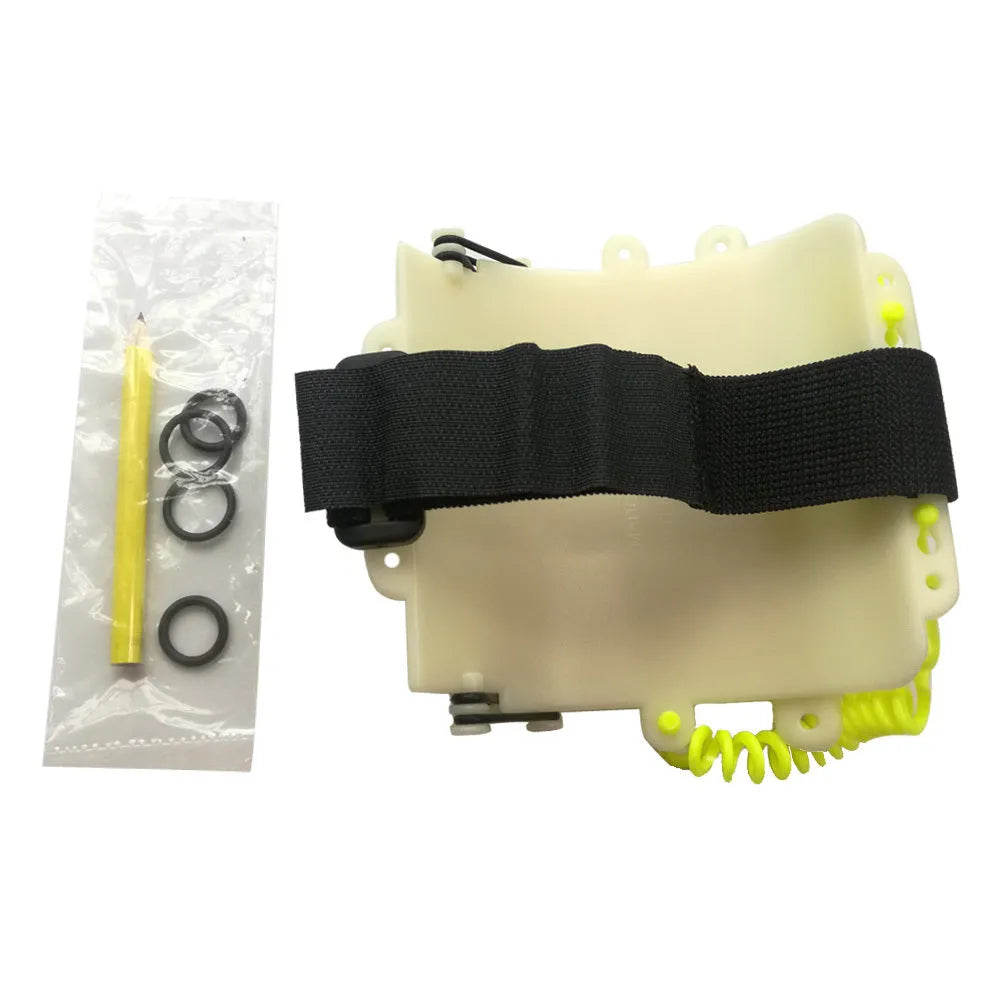 White luminous ABS underwater writing wrist board with pencil for scuba diving communication