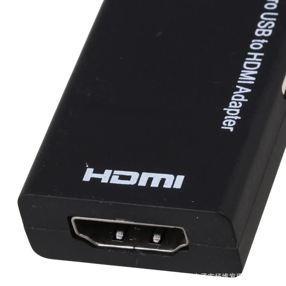 Black HD to HDMI converter adapter cable with gold-plated contacts for multimedia signal conversion