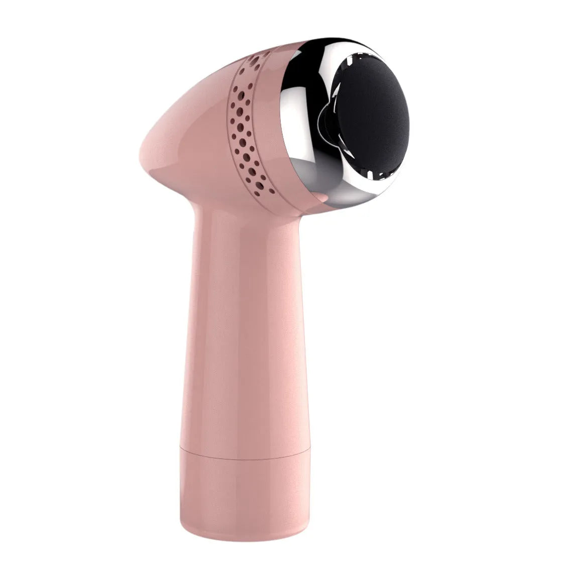 Electric vacuum foot grinder with quartz head in gold colour, showing battery and callus removal function.