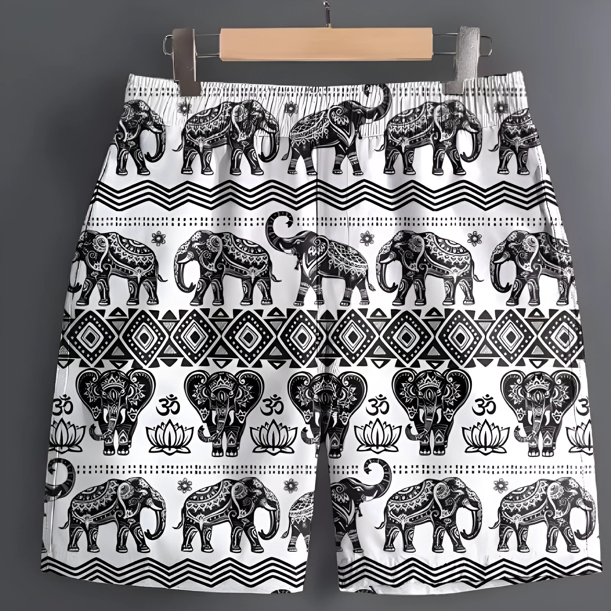 Men's polyester sports shorts in multiple patterns and colours for outdoor activities