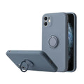 Liquid silicone iPhone case with integrated ring stand in multiple colours for iPhone 12 and older models.