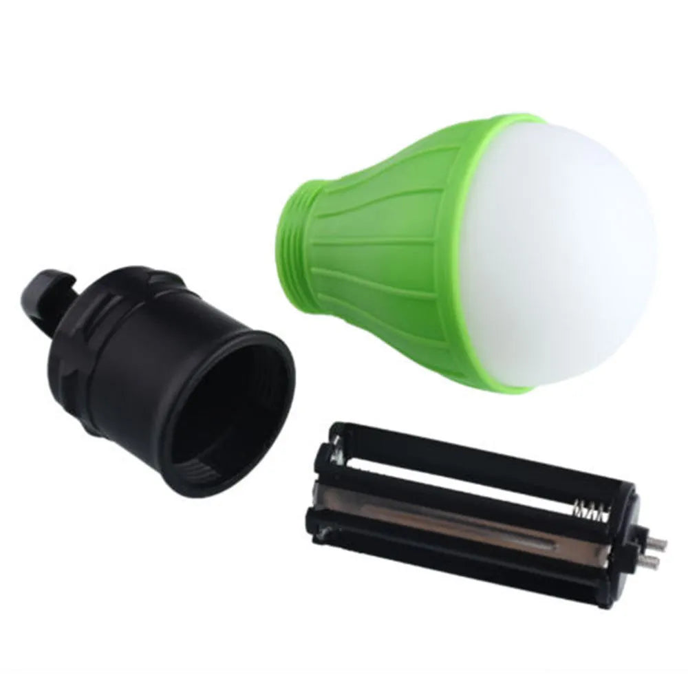 Portable 3 LED camping light with hanging hook in blue colour showing compact 11cm design