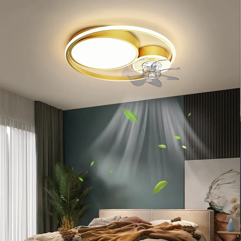 European style ceiling fan with integrated acrylic light shade and 48cm metal blades, in black finish.