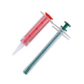 Two pet pill shooters with soft silicone tips for cat and dog tablet administration