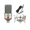 Wired condenser microphone with stand in champagne gold or black gold colour for vocal recording