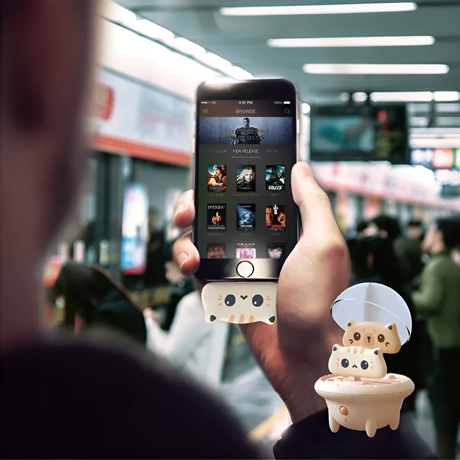 Cartoon animal designed portable power bank for Apple iPhone and Type C device charging