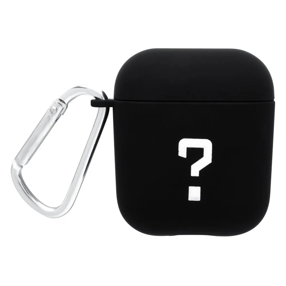 PC hard shell AirPods case cover with decorative pattern in black or pink colours
