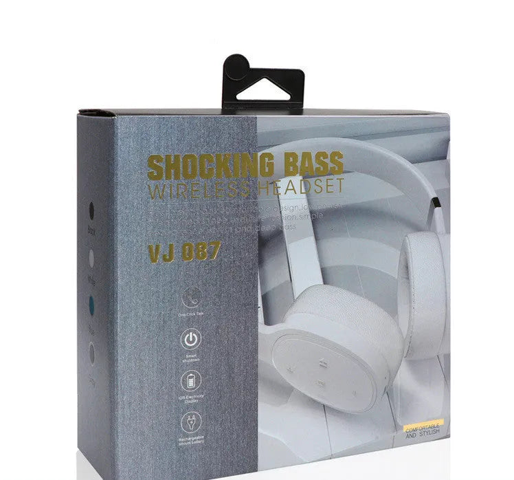 Wireless Bluetooth headset with 40mm speakers in black, blue, grey, or white colour options
