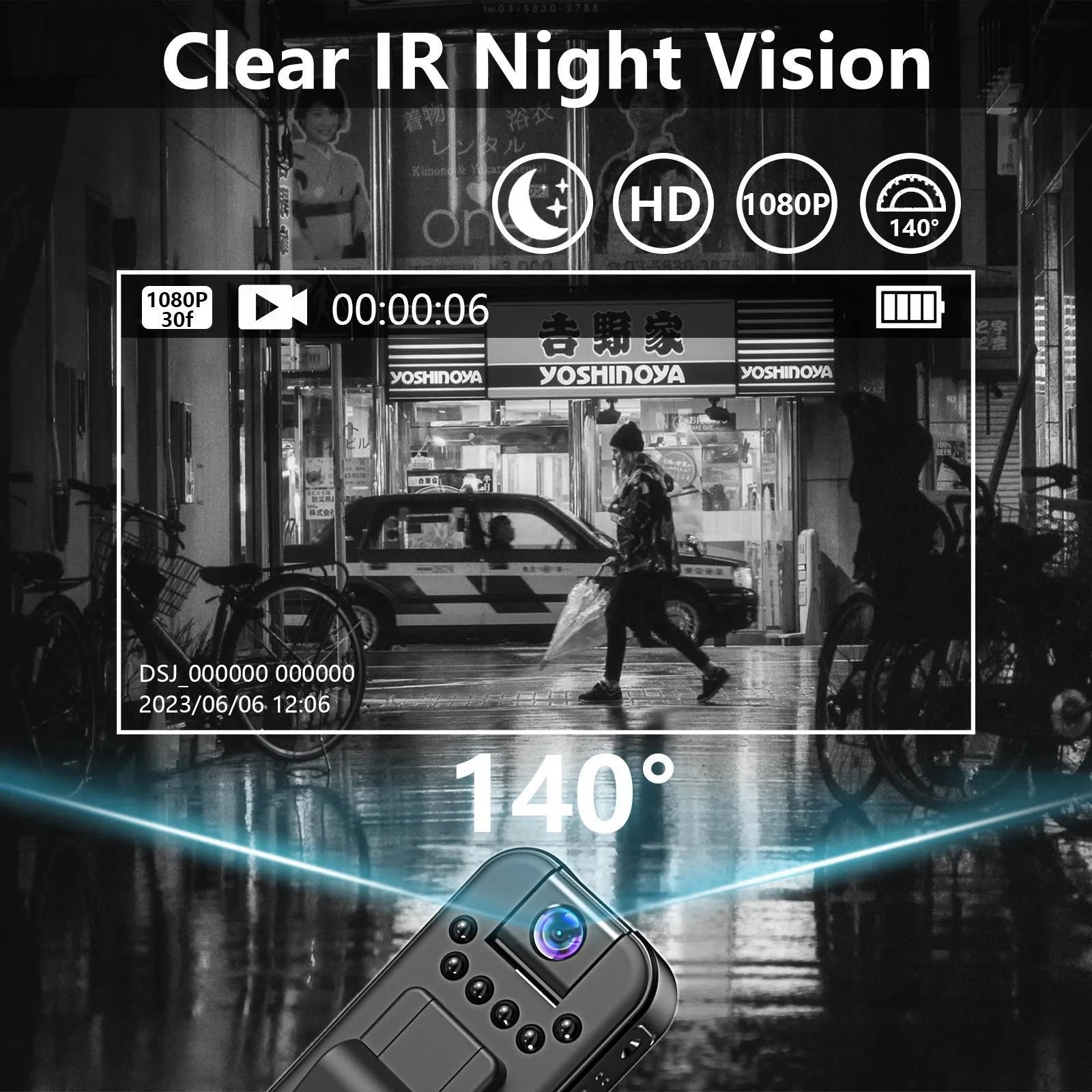 L7 home security recorder with wifi connectivity and night vision infrared capability