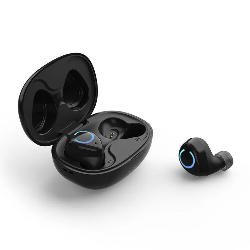 M18 true wireless in-ear headset in black or white colours with charging case