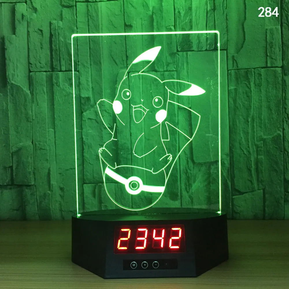 3D blue dolphin LED table night light with remote control on wooden surface