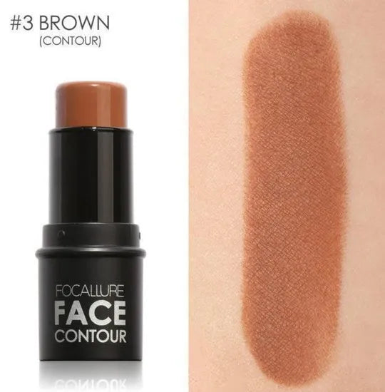 Makeup contour highlighter palette with four shades labelled A, B, C, and D for facial sculpting.
