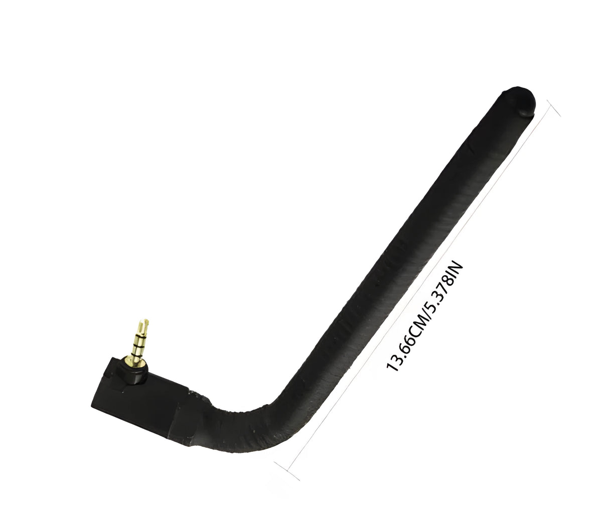 Slender black mobile phone signal booster antenna with suction cup mount for 3G 4G reception.